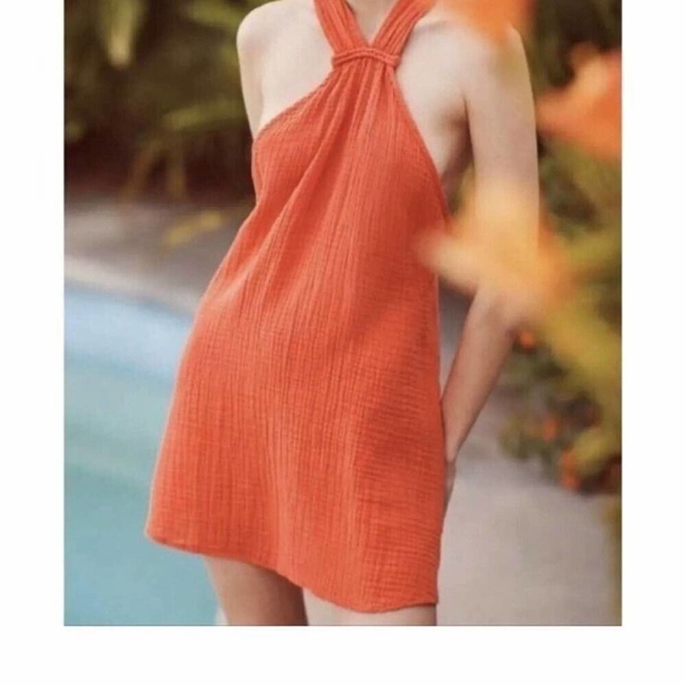 Anthropologie Braided Halter Mini Dress - Picture 3 of 9